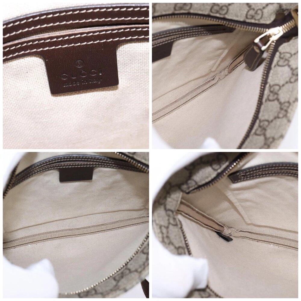 GUCCI GG Supreme Shoulder Bag PVC Beige Gold 201538 Auth BA5706 - Picture 15 of 16